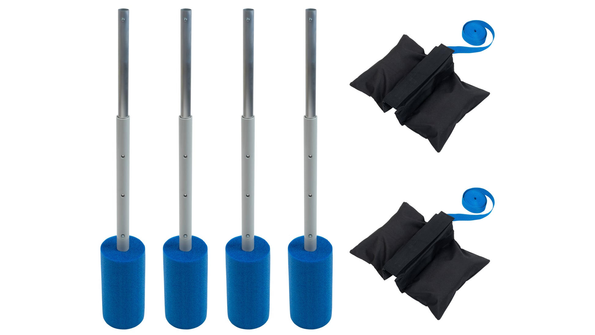9 Square water kit including weights and flotation poles