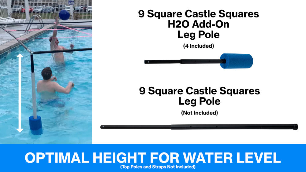 9 square h20 add on leg pole showing that normal poles are not included as well.