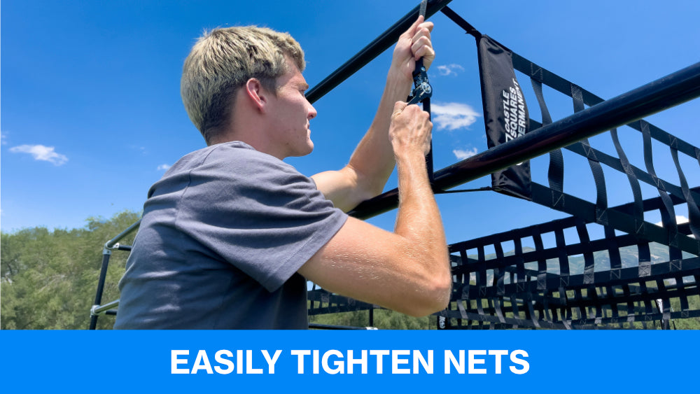 permanent net being easily tightened