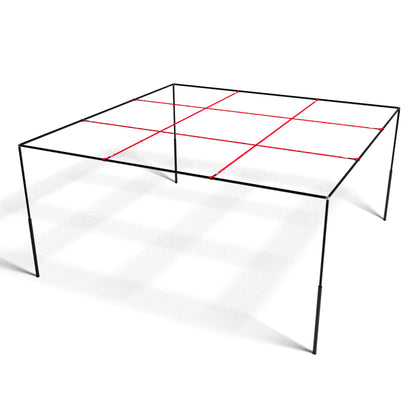 9 Square Set: Black Anodized with Red Straps