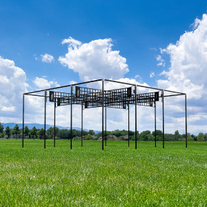 Permanent 9 Square Castle Squares in an empty field