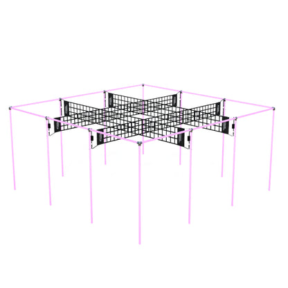 Permanent 9 Square Castle Squares in pink