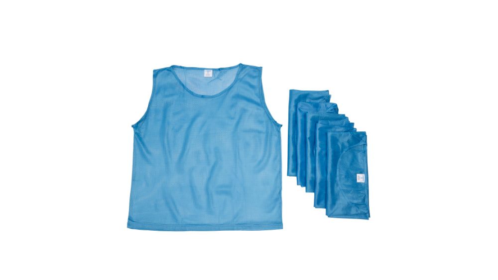 blue pinnies for sports